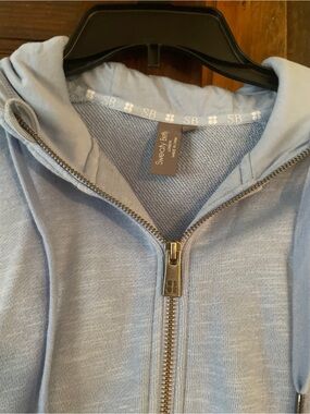 Sweaty Betty Pale Blue Full-Zip Hoodie